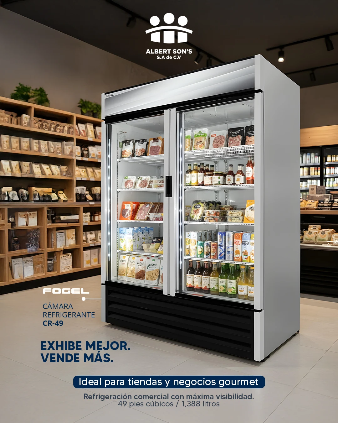 Exhibe mejor tus productos y convierte cada vitrina en una oportunidad de venta - Albert Sons El Salvador
