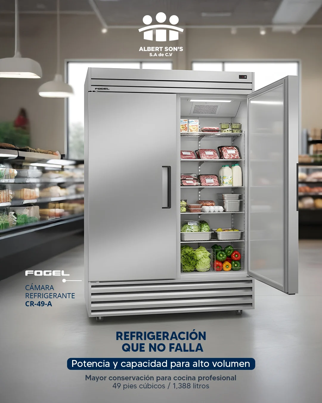 FOGEL CR-49-A refrigeración industrial - Albert Sons El Salvador