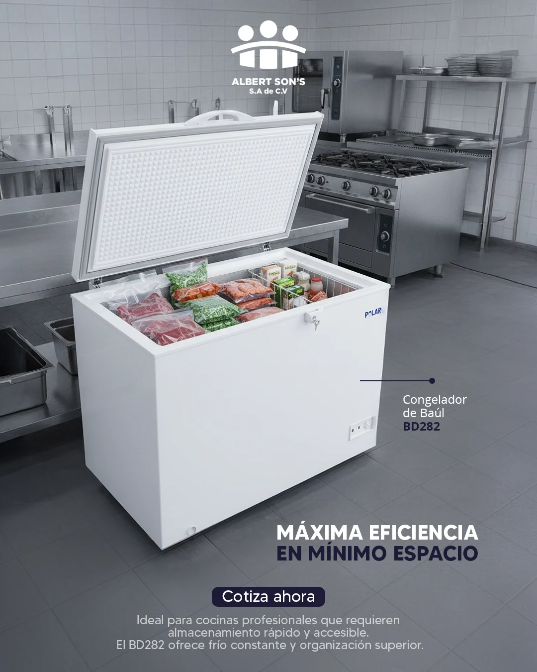 BD282 congelador compacto - Albert Sons El Salvador